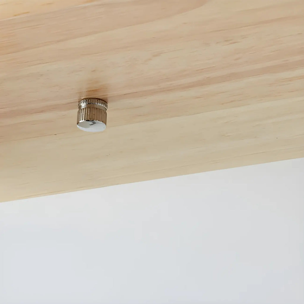 White Globe Glass Natural Wood Flush Mount Ceiling Light