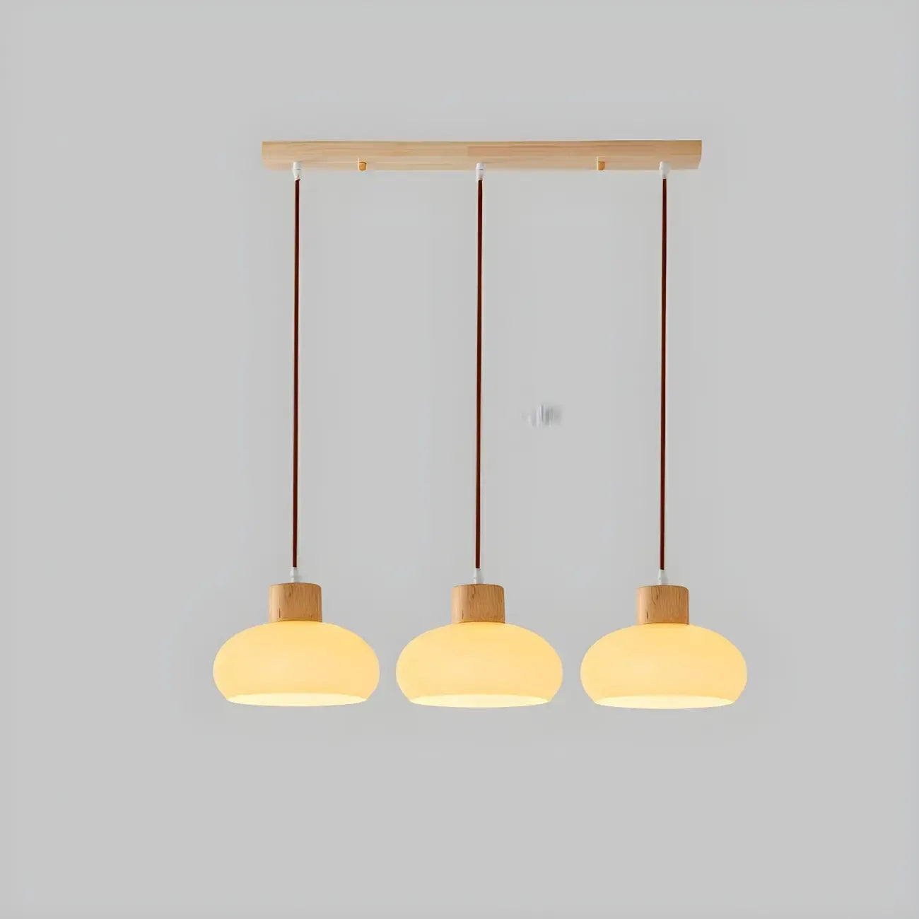 3-Light Drum Glass Island Pendant Light Modern Glass for Kitchen