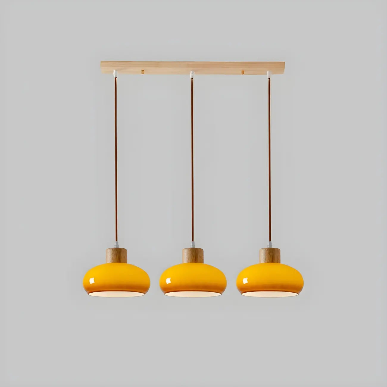 3-Light Drum Glass Island Pendant Light Modern Glass for Kitchen