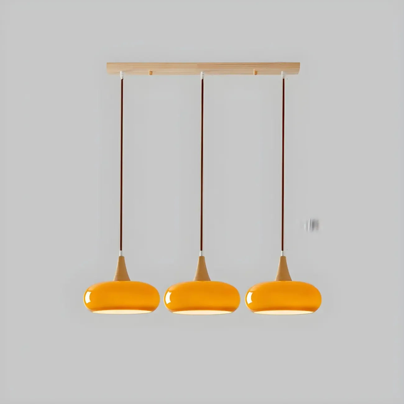 3-Light Drum Glass Island Pendant Light Modern Glass for Kitchen