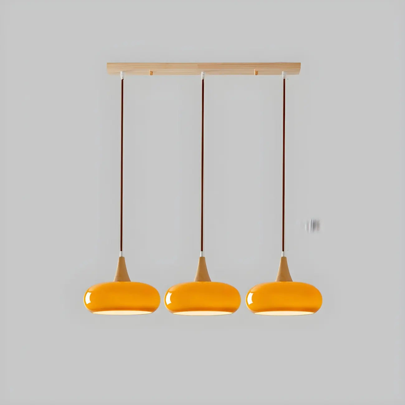 3-Light Drum Glass Island Pendant Light Modern Glass for Kitchen