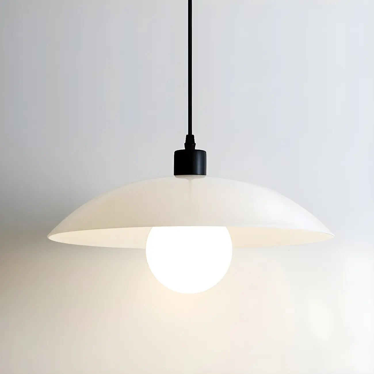 Modern Black Glass Barn LED Island Pendant Light for Kitchen