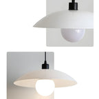 Modern Black Glass Barn LED Island Pendant Light for Kitchen
