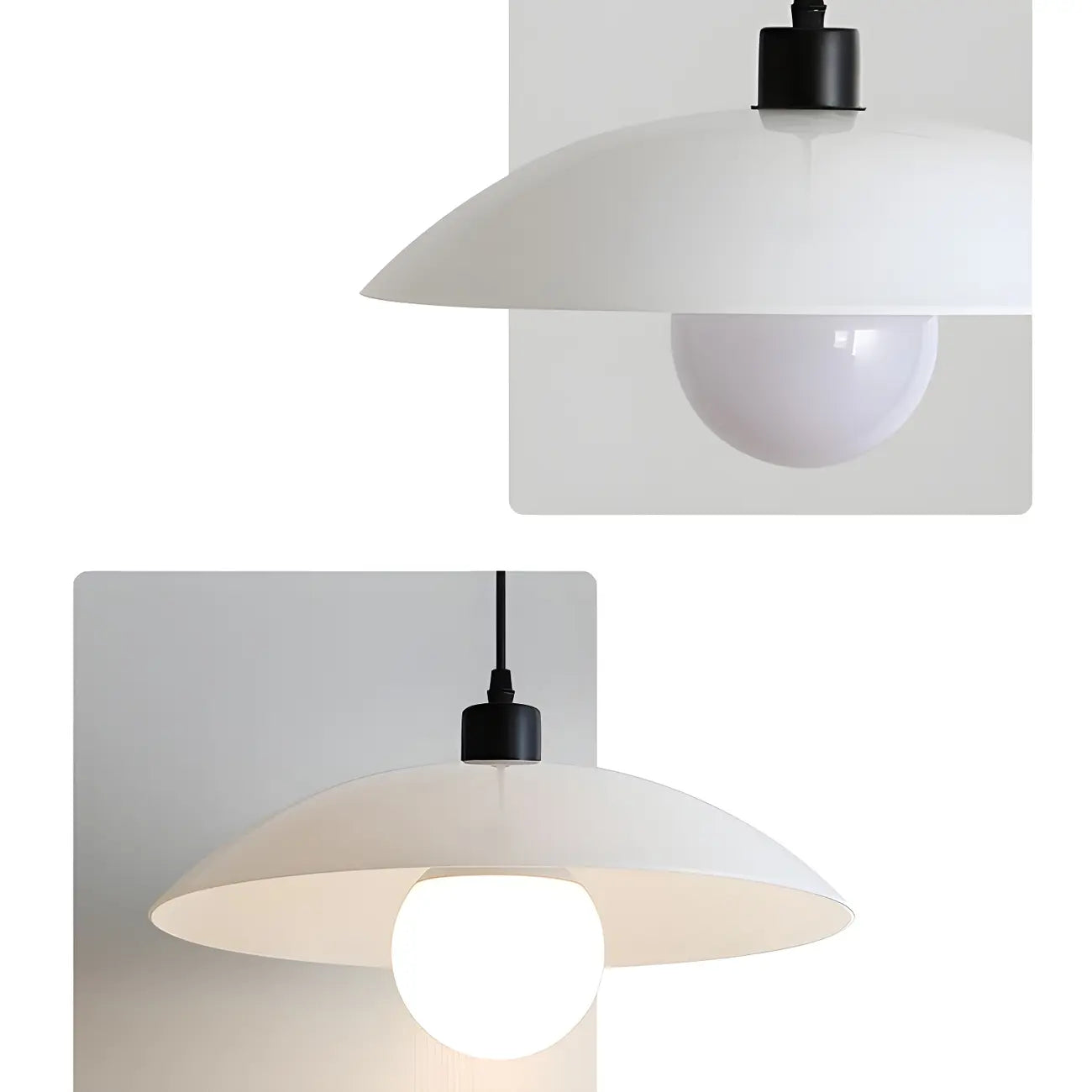 Modern Black Glass Barn LED Island Pendant Light for Kitchen