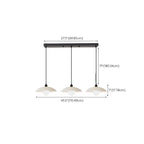Modern Black Glass Barn LED Island Pendant Light for Kitchen