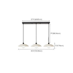 Modern Black Glass Barn LED Island Pendant Light for Kitchen