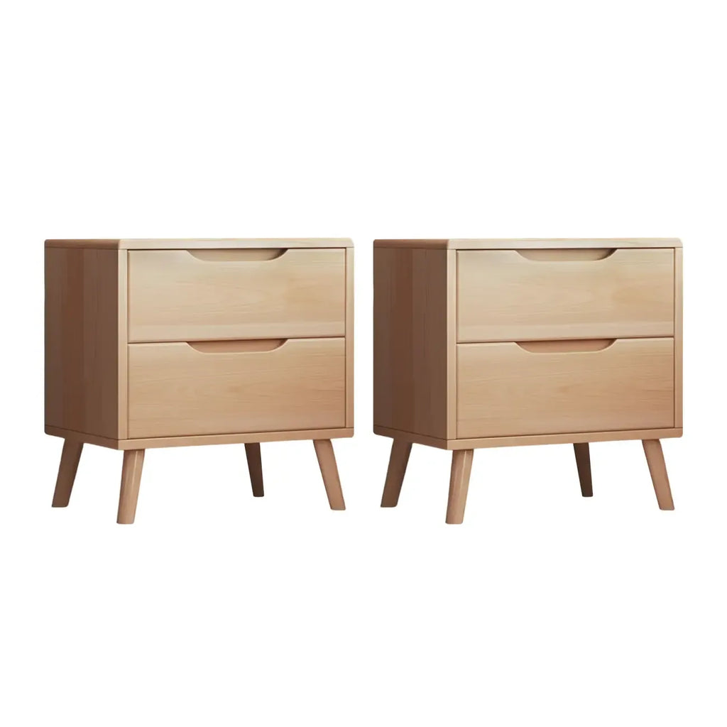 Scandinavian Drawer Storage Wooden 2 drawer Nightstand