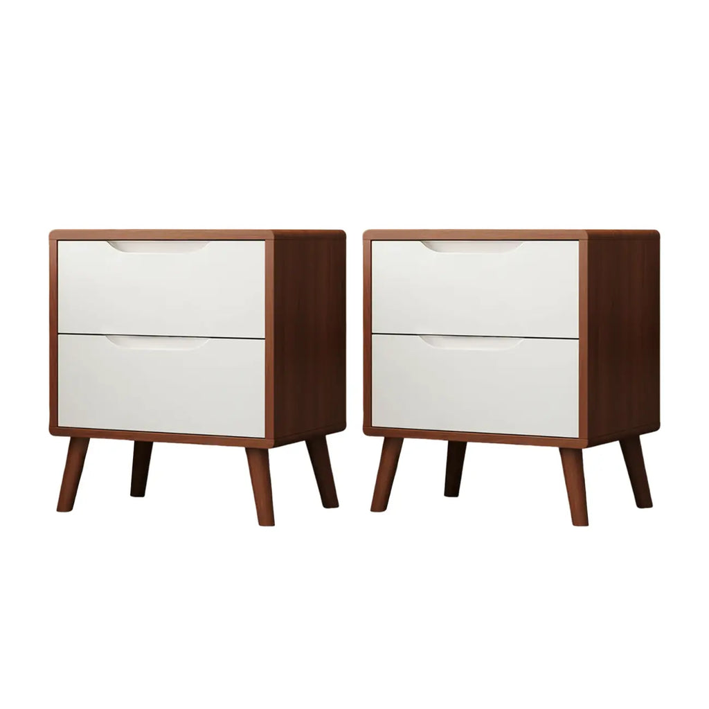 Scandinavian Drawer Storage Wooden 2 drawer Nightstand