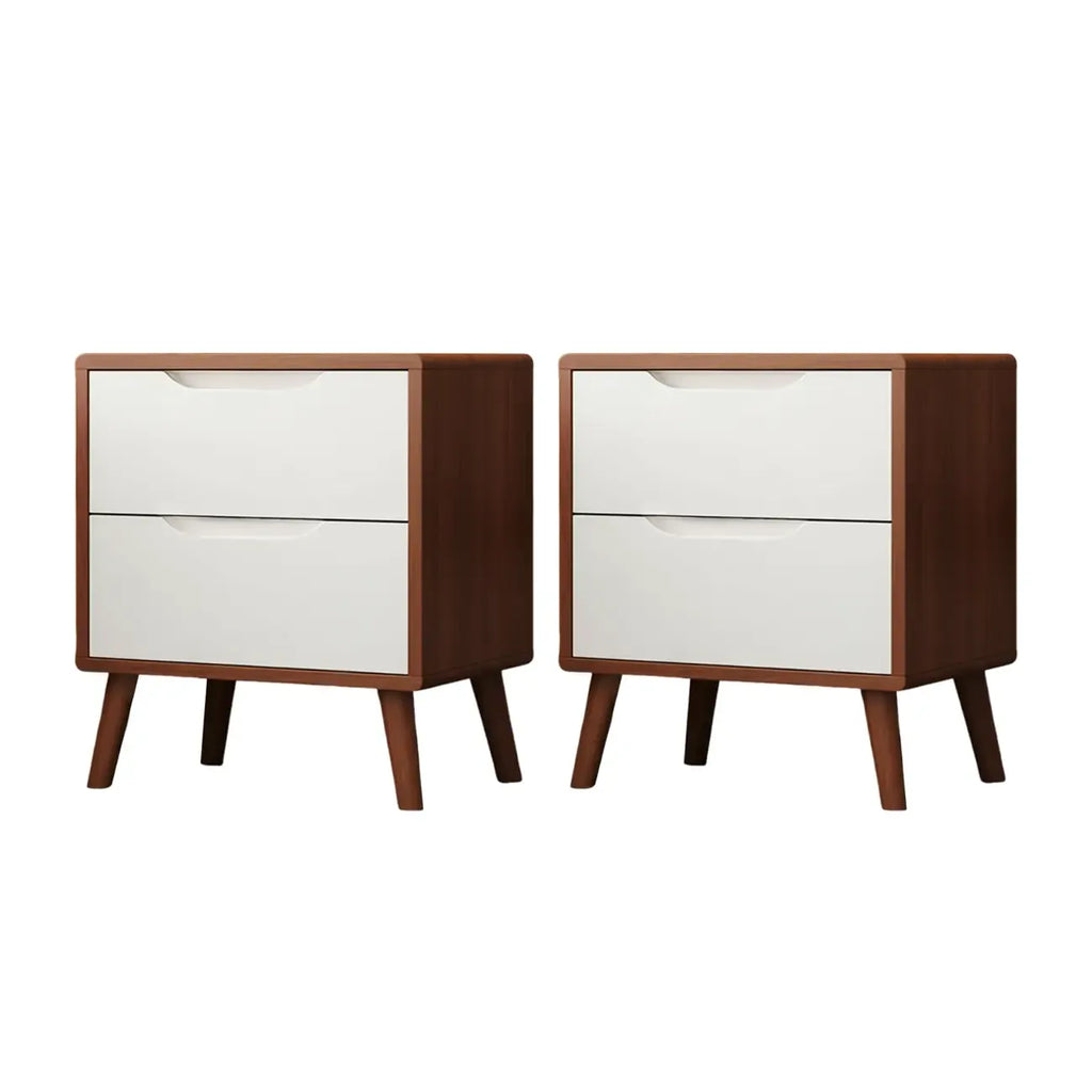 Scandinavian Drawer Storage Wooden 2 drawer Nightstand