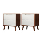 Scandinavian Drawer Storage Wooden 2 drawer Nightstand