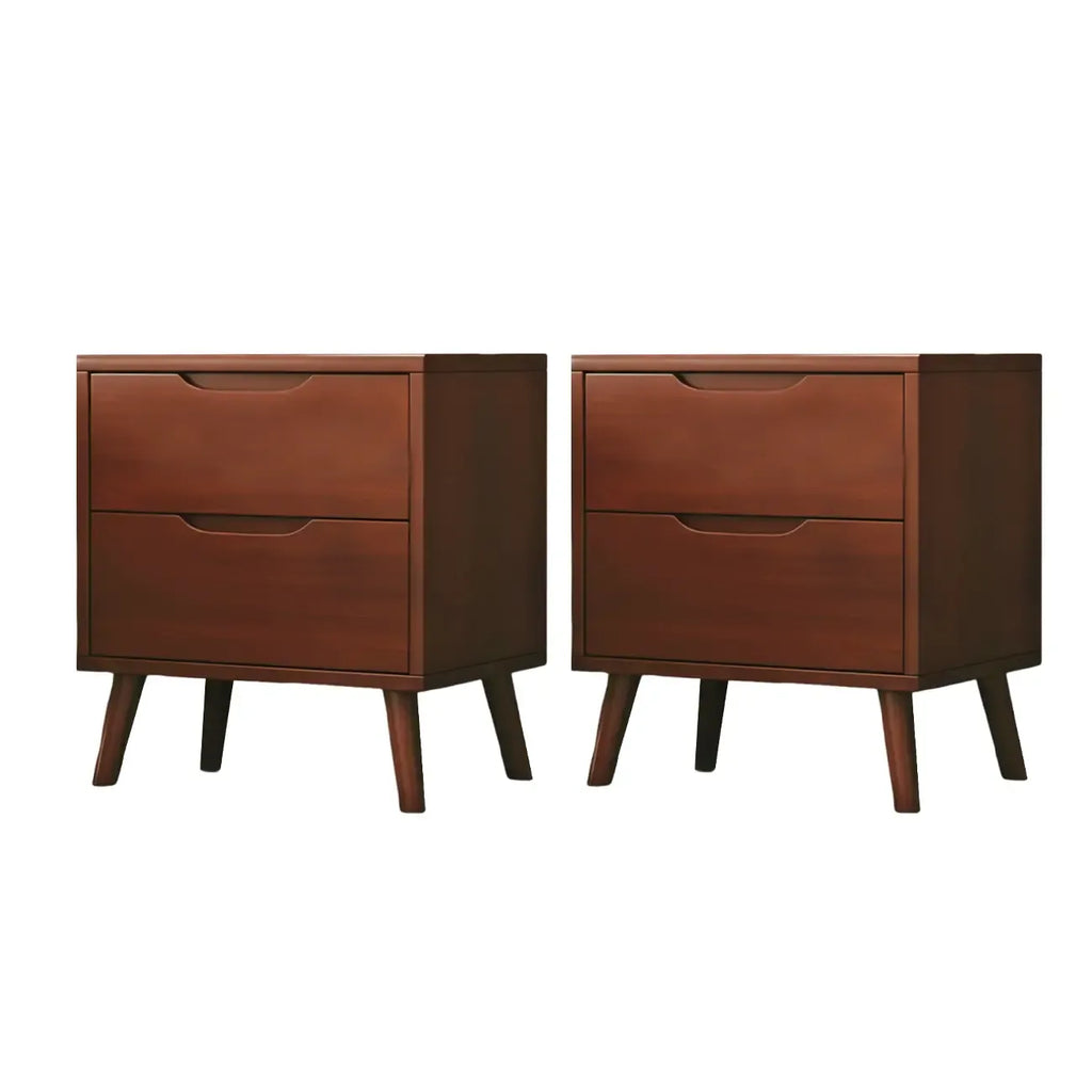 Scandinavian Drawer Storage Wooden 2 drawer Nightstand