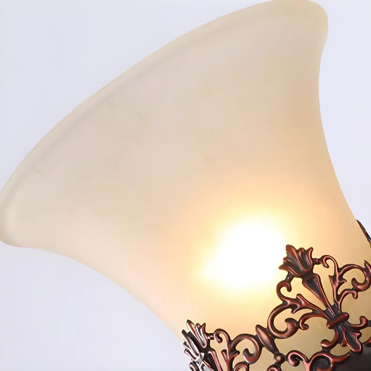 Vintage Bronze LED Wall Sconce with Frosted Glass Shade