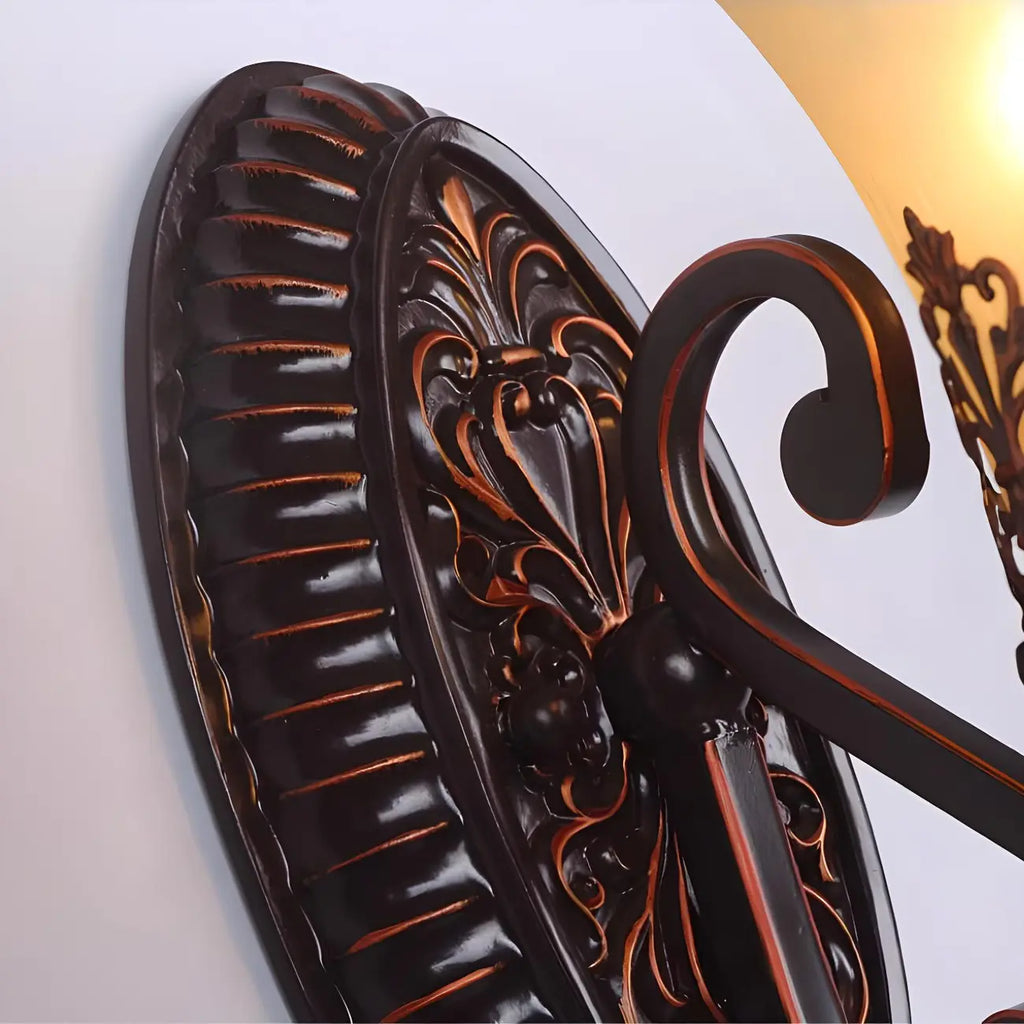 Vintage Bronze LED Wall Sconce with Frosted Glass Shade