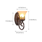 Vintage Bronze LED Wall Sconce with Frosted Glass Shade