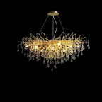 Luxury Crystal Gold Island Pendant Light for Kitchen