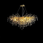 Luxury Crystal Gold Island Pendant Light for Kitchen