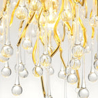 Luxury Crystal Gold Island Pendant Light for Kitchen
