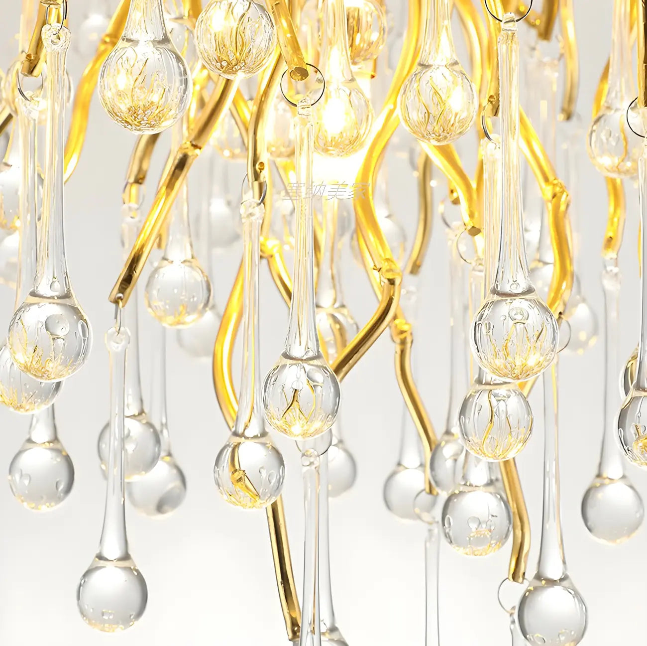 Luxury Crystal Gold Island Pendant Light for Kitchen