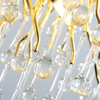Luxury Crystal Gold Island Pendant Light for Kitchen