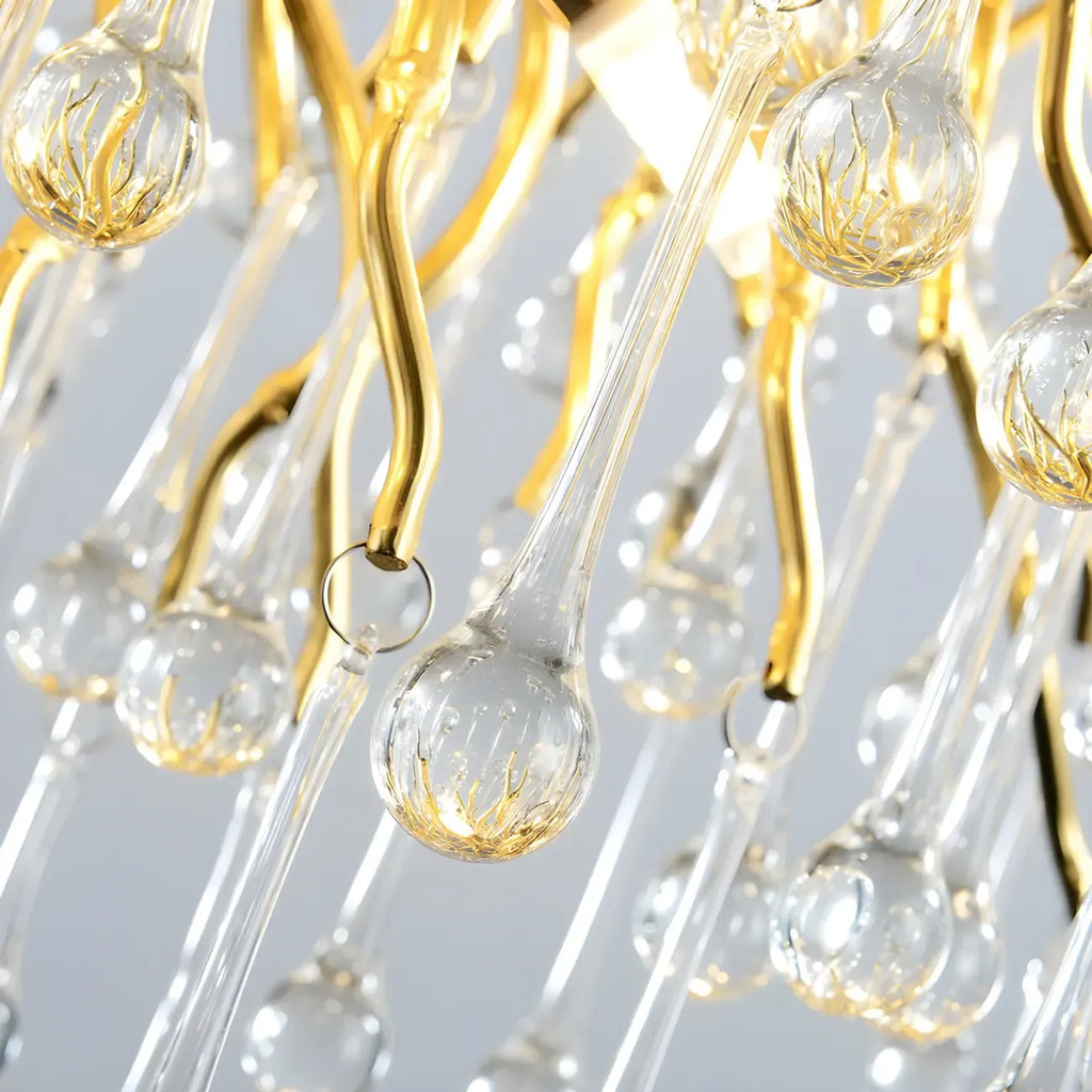Luxury Crystal Gold Island Pendant Light for Kitchen