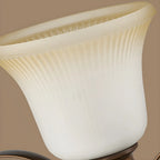 Vintage Brown Metal Frosted Glass Island Pendant Light