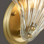 Artistic Glass Gold Shell Wall Sconce