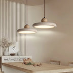 Modern Beige Stone Adjustable Pendant Light