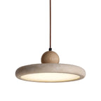 Modern Beige Stone Adjustable Pendant Light