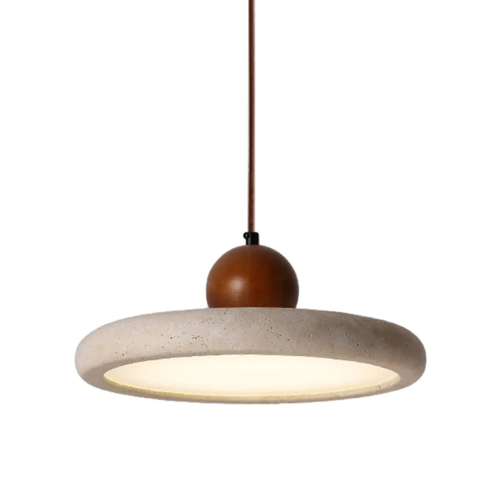 Modern Beige Stone Adjustable Pendant Light