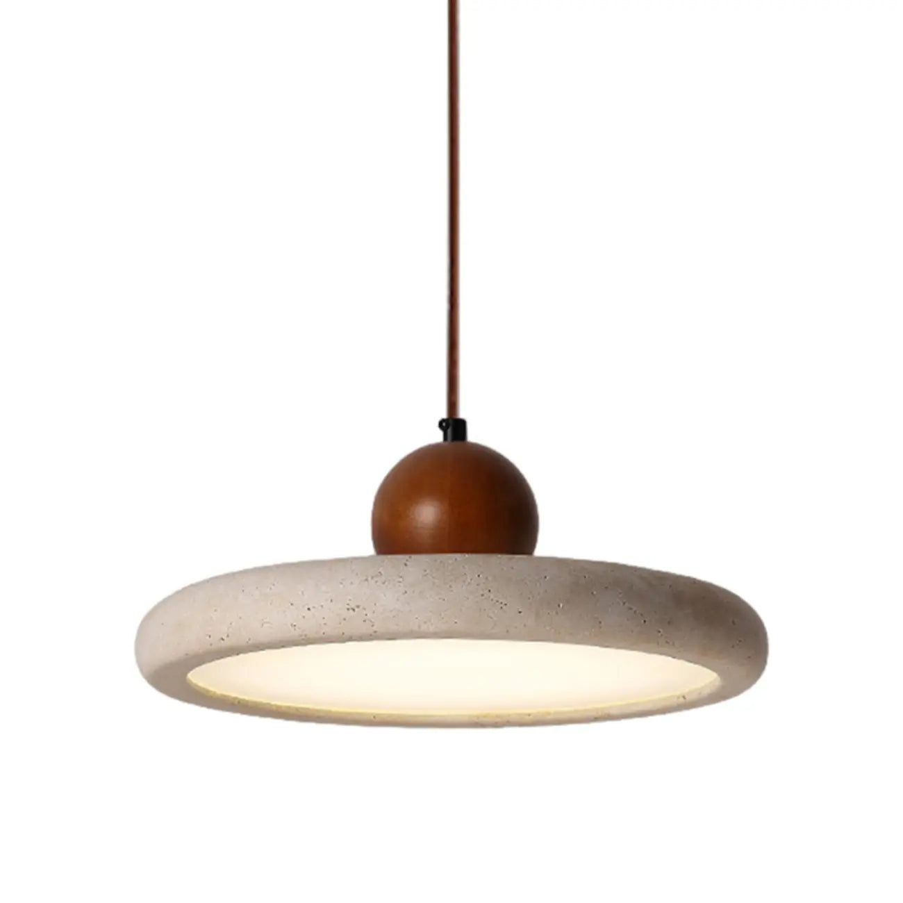 Modern Beige Stone Adjustable Pendant Light