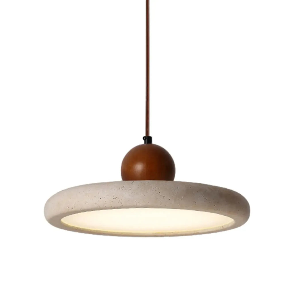 Modern Beige Stone Adjustable Pendant Light