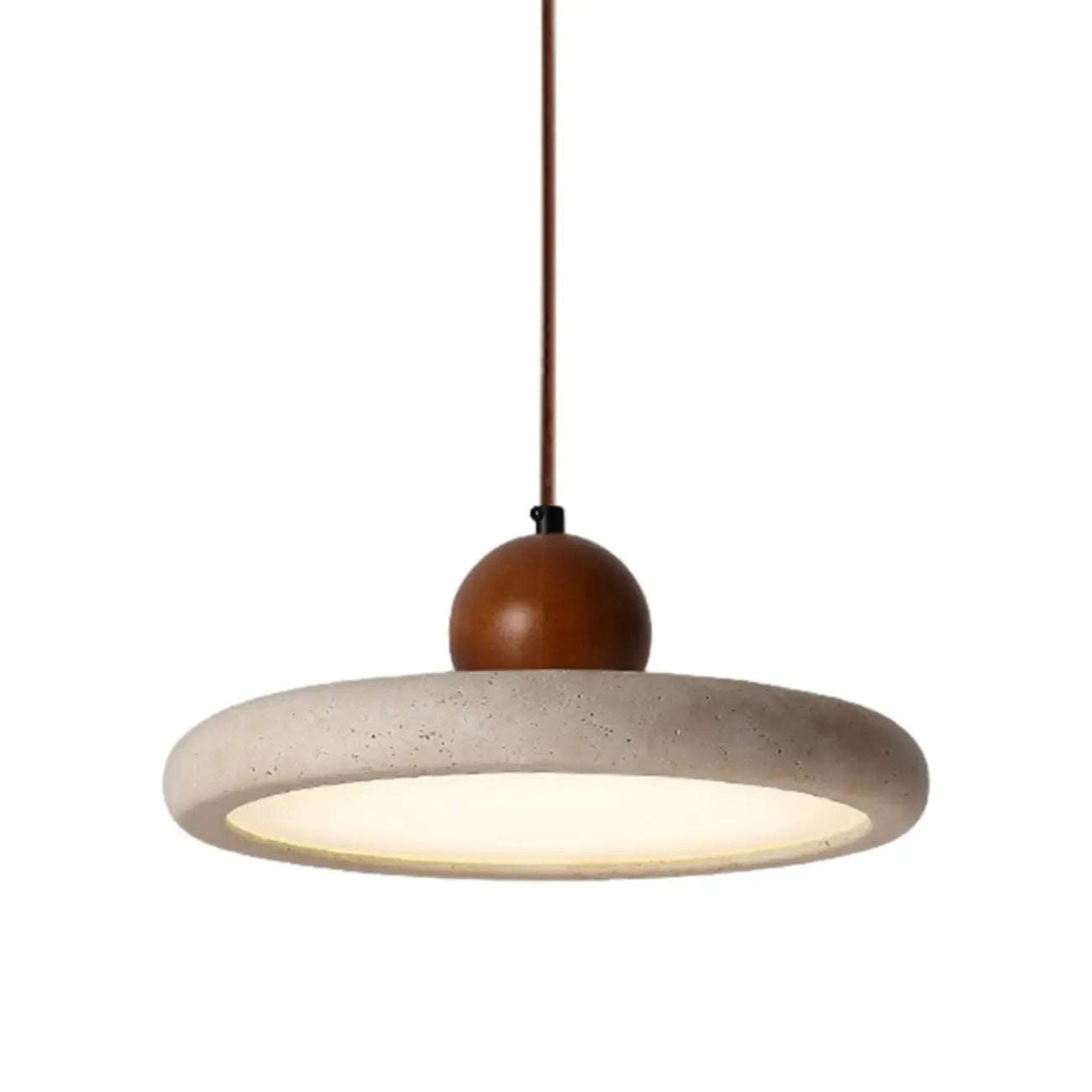 Modern Beige Stone Adjustable Pendant Light
