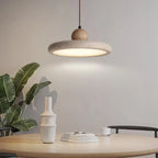 Modern Beige Stone Adjustable Pendant Light