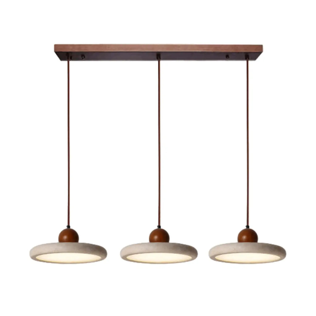 Modern Beige Stone Adjustable Pendant Light