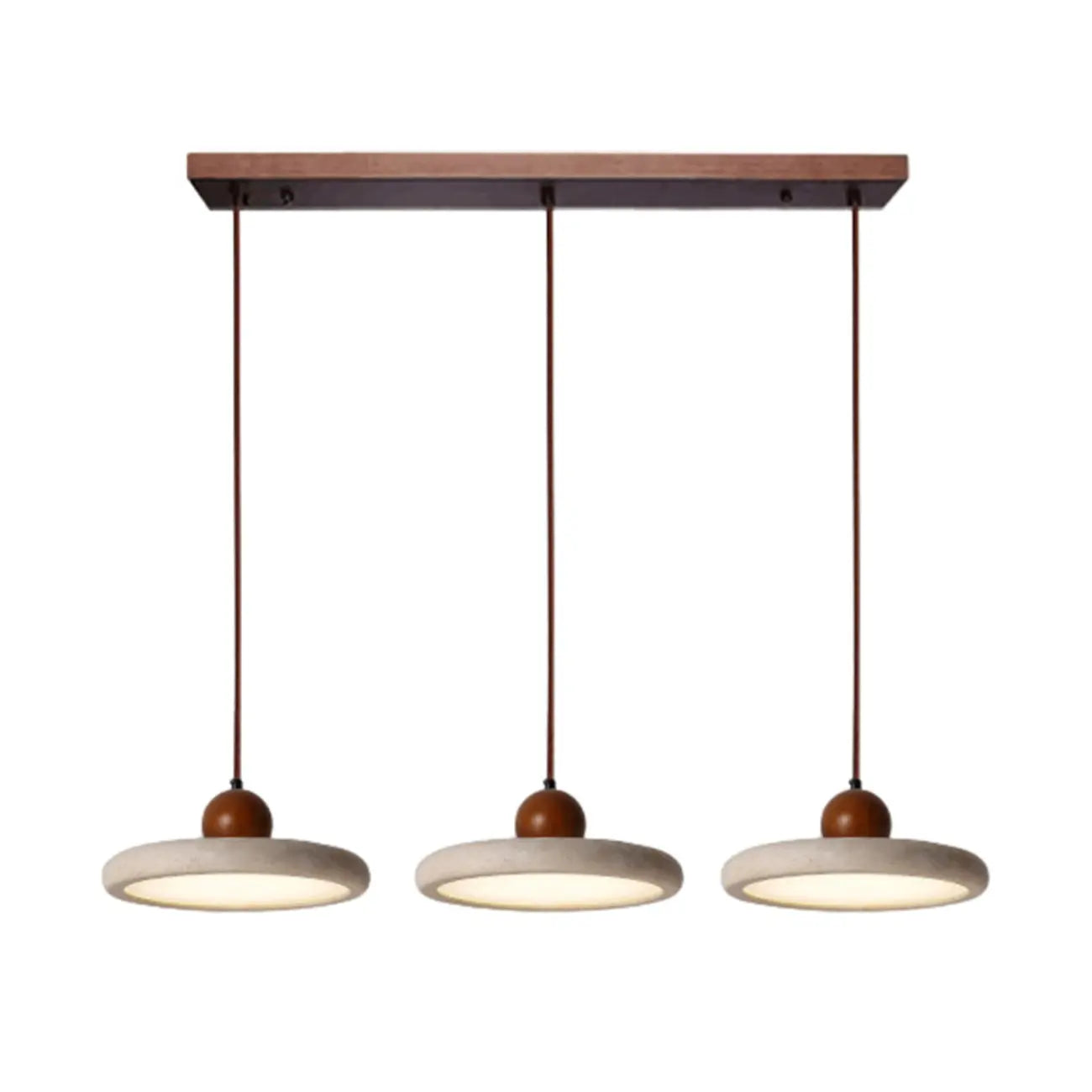 Modern Beige Stone Adjustable Pendant Light
