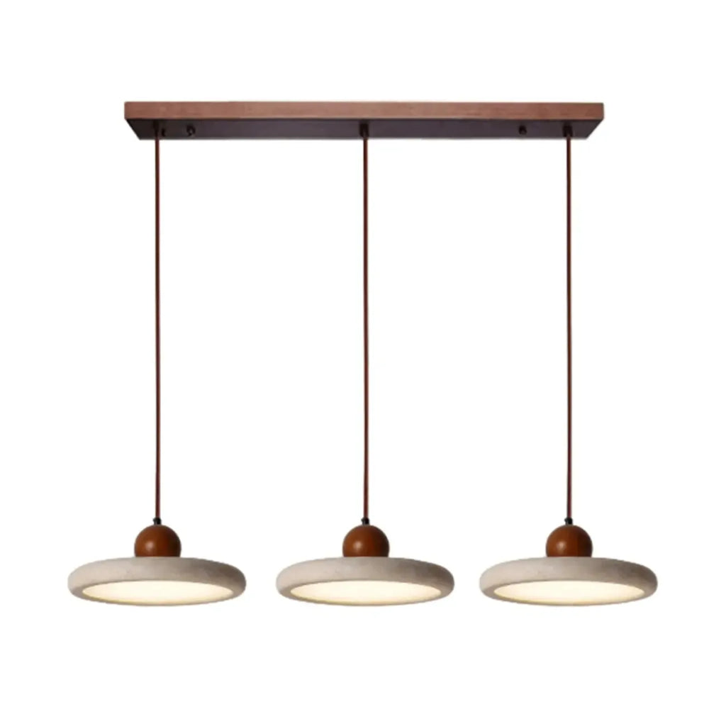 Modern Beige Stone Adjustable Pendant Light