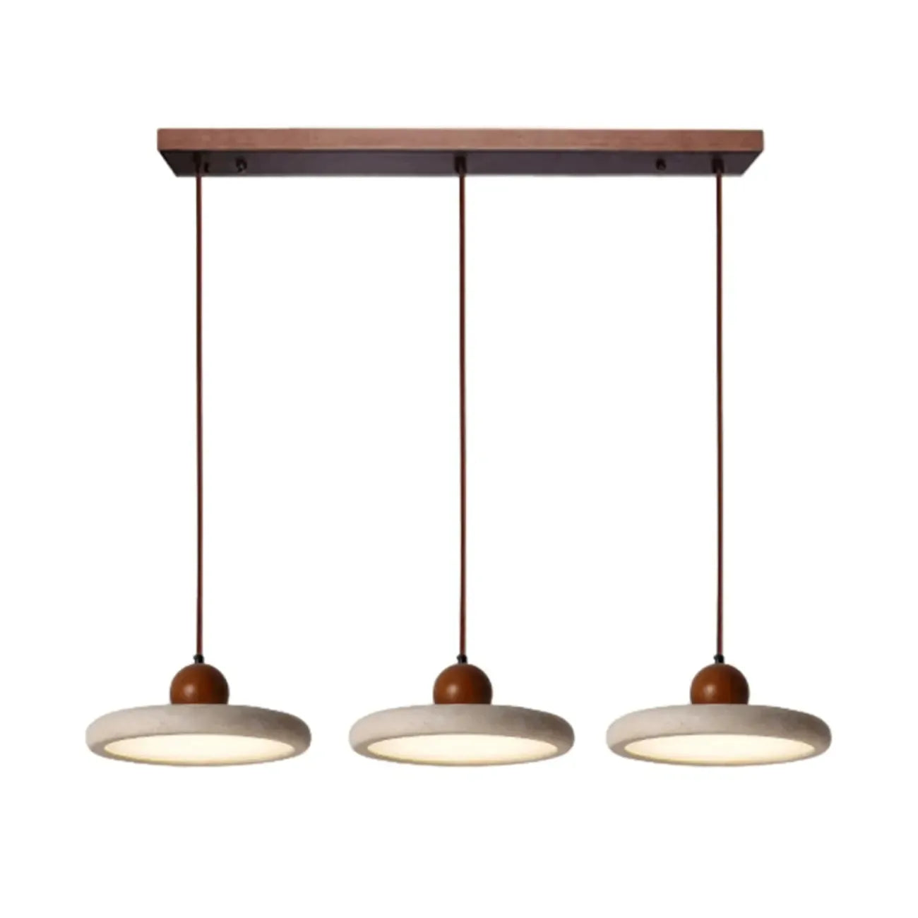 Modern Beige Stone Adjustable Pendant Light