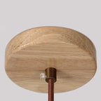 Modern Beige Stone Adjustable Pendant Light