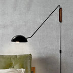 Rounded Dome Metal Simplicity 1-Light Swing Arm Wall Light
