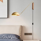 Rounded Dome Metal Simplicity 1-Light Swing Arm Wall Light
