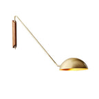 Rounded Dome Metal Simplicity 1-Light Swing Arm Wall Light