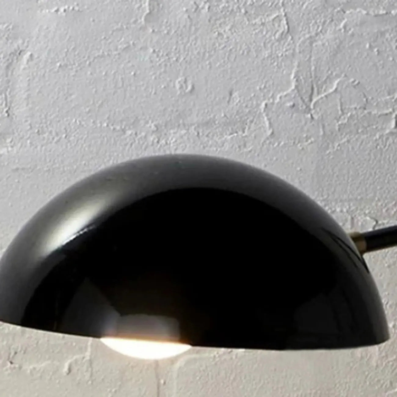 Rounded Dome Metal Simplicity 1-Light Swing Arm Wall Light