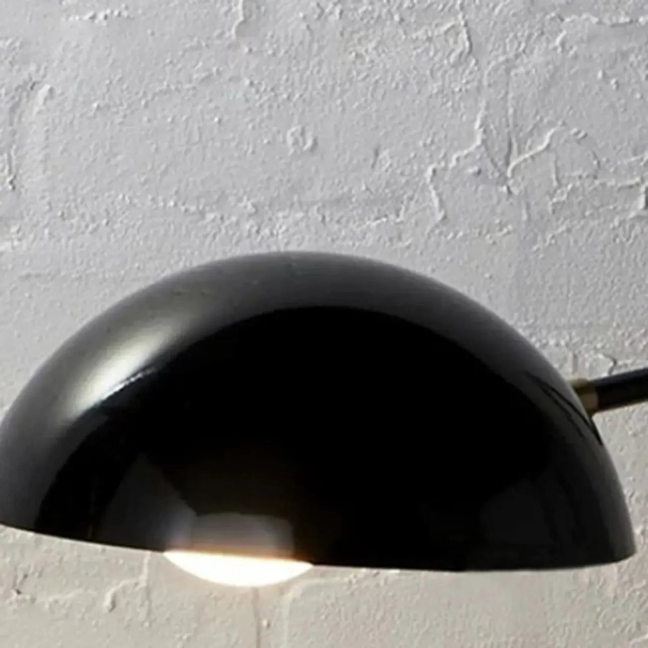 Rounded Dome Metal Simplicity 1-Light Swing Arm Wall Light