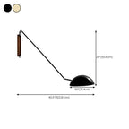 Rounded Dome Metal Simplicity 1-Light Swing Arm Wall Light