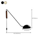 Rounded Dome Metal Simplicity 1-Light Swing Arm Wall Light