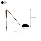 Rounded Dome Metal Simplicity 1-Light Swing Arm Wall Light