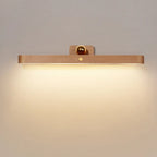 Minimalist Natural Wood Straight LED Vanity Light