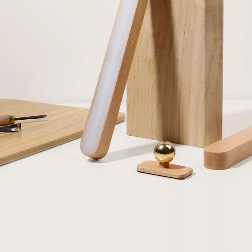 Minimalist Natural Wood Straight LED Vanity Light