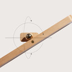 Minimalist Natural Wood Straight LED Vanity Light