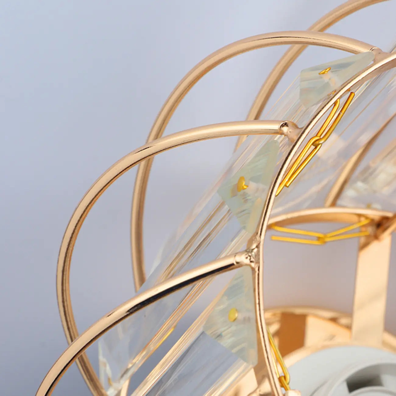 Modern Black Crystal Semi-Flush Ceiling Light Fixture for Aisle